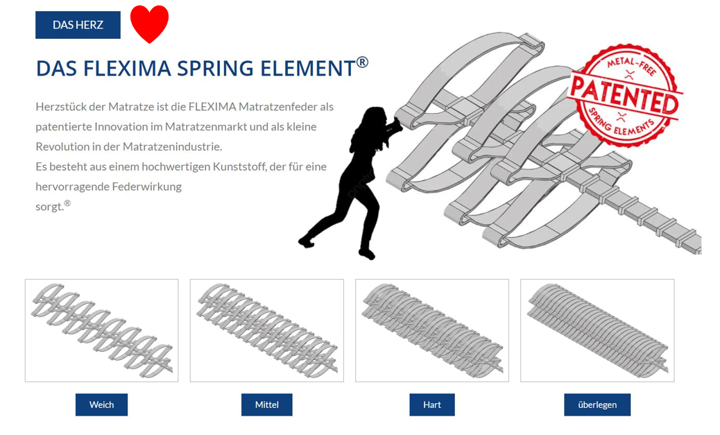 Matratzen mit FLEXIMA-Federn von Herbert Selhofer Interieur